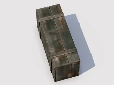 Wooden Box 01 Low-poly 3D model