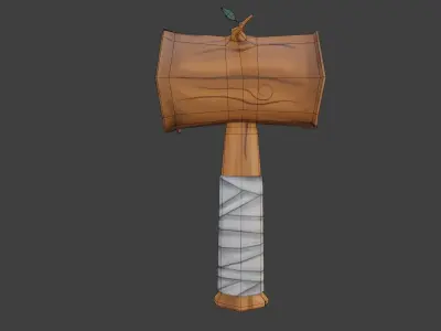 Stylized Mallet Free low-poly 3D model