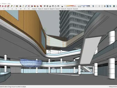 Sketchup Commercial Complex 114 3D model