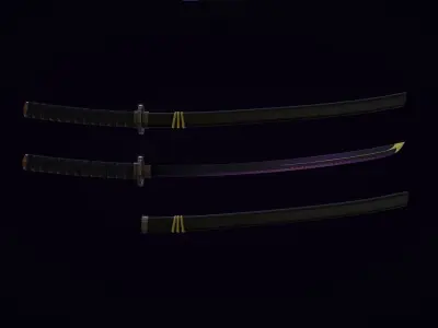 Void Katana Low-poly 3D model