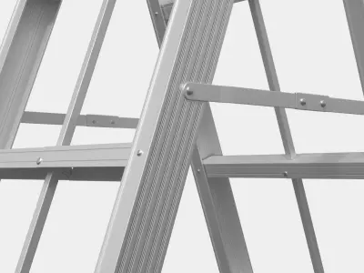 Aluminum Folding Ladder 5 Step 3D model