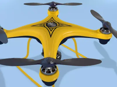 Drone 3d model with propellers 3D model