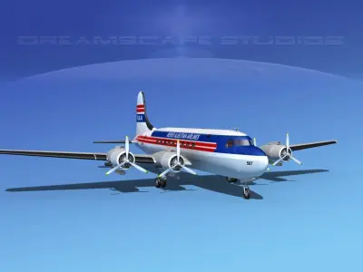 Douglas DC-4 Reeve Aleutian 3D model