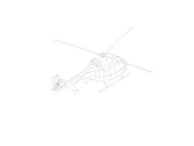 Cartoon Low Poly Helicopter Free low-poly 3D model