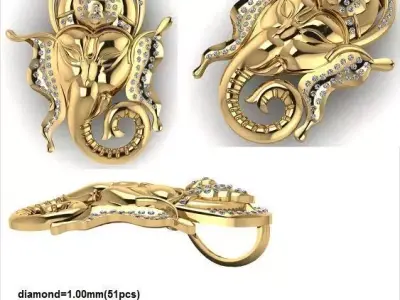 GANPATHI PENDANT 3D print model