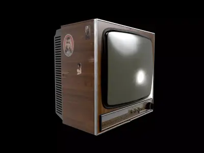 Soviet TV Vesna 304 Low-poly 3D model