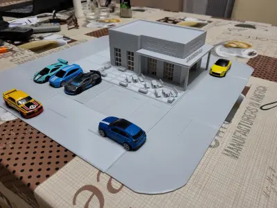Starbucks diorama 3D print model
