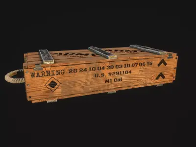 Ammunition Crate Low-poly 3D model