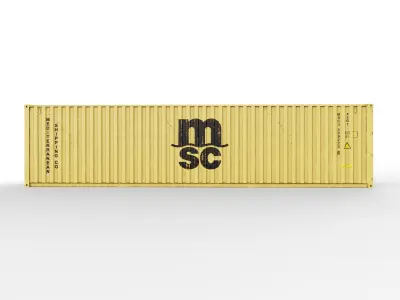 40 feet  High Cube MSC shipping container  3D model
