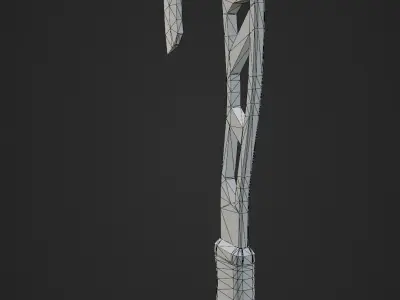 Cold Steel Axe Low-poly 3D model