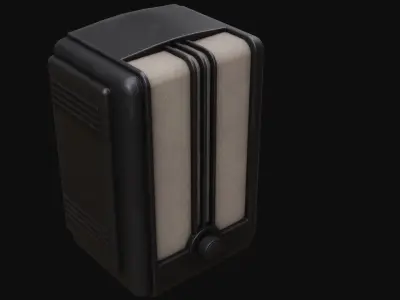 Old Broadcast Loudspeaker Vostok from USSR Low-poly 3D model