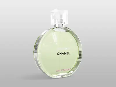 Chanel Fragrances With Tray 3D model