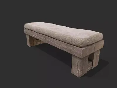 Medieval Environment Props 9 Living Room Furniture Pack Low-poly 3D model