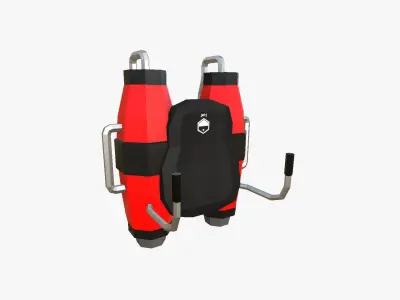 Jetpack Low Poly J02 - SciFi Character Design Low-poly 3D model