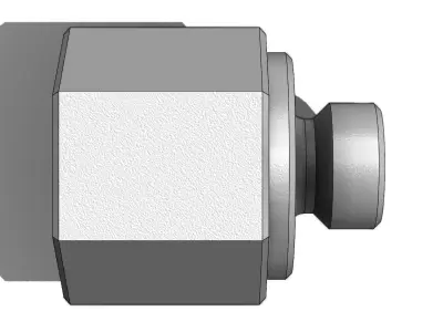 Conexao Connection Femea Female 1-4 NPT x Macho Male M10 x 125 3D model