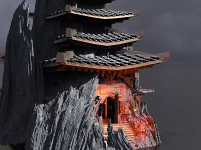Bushido Warrior Temple Kit bash 3  3D model