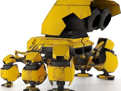 Old Robot  Low-poly 3D model