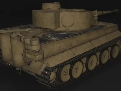 Tiger tank panzer VI ausf H 3D model