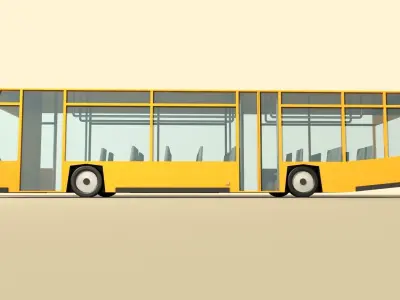 BUS 1 Low-poly 3D model