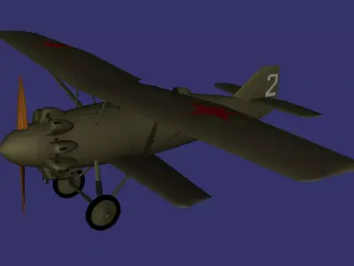 Tupolev I-4 Free low-poly 3D model