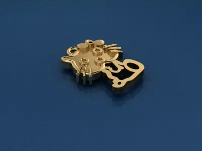 Hello kitty Pandant Free 3D print model