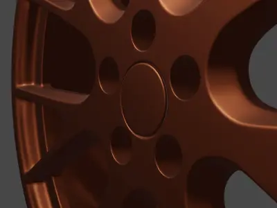 SRT style car rim 3D model