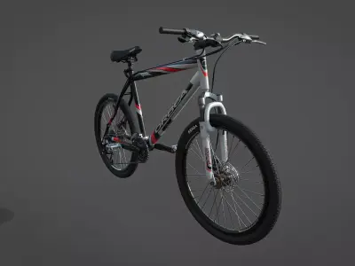 Bicycle mountain bike Low-poly 3D model