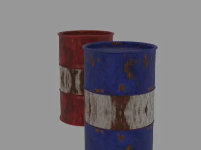 Rusted Barrels 3D model
