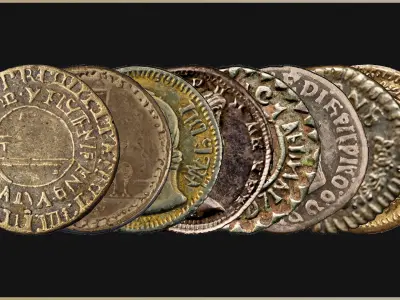 50 Antique Coin PNG Reference Pack Texture