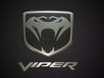 viper logo 3D model Polygon mesh