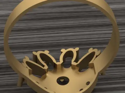 SolarCrest ring Part of garniture 3D print model