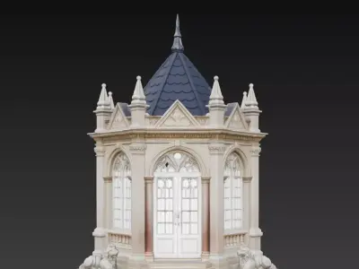 Gothic Pavilion Gazebo Architecture 3D Model STL 3D print model