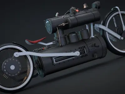 Steampunk bike 3D model purchase