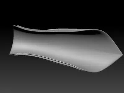 High-poly model Bracer motorcycle seat 3D model