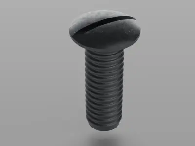 High-Quality steel Screw 3D model