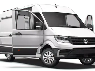 VW Crafter Van MWB HR HQInterior 2025 3D model