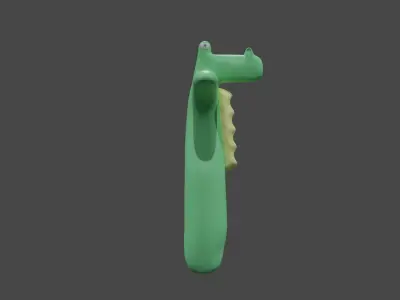 Dino-mite Delight Cartoon 3D Model Roaring with Charm Low-poly 3D model