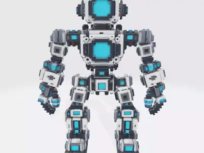 Robot Character N11 Low-poly 3D model