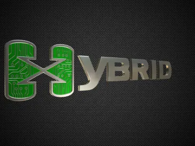hybrid logo 3D model from CGTrader
