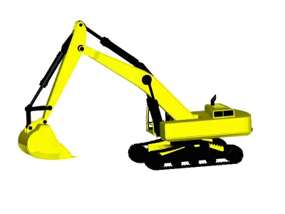 Cat Excavator 3D model