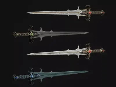 Dark Sword Low-poly 3D model purchase