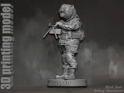 Russian bear 3D print model