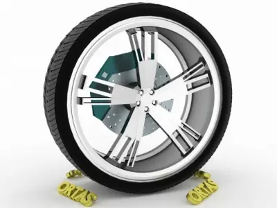 ORTAS CAR WHEEL RIM 113 GAME READY WHEEL RIM TIRE 3D model