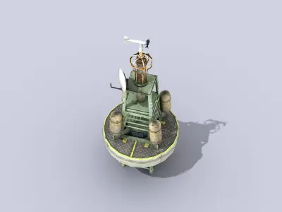 Meteorological Buoy Low-poly 3D model