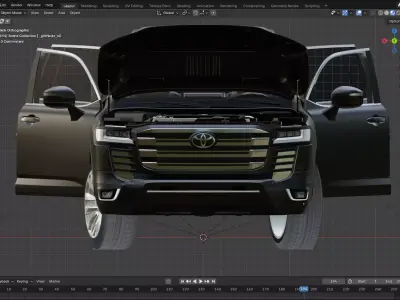 Land Cruiser   Low-poly 3D model