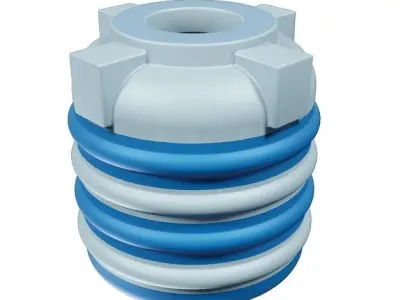 Cartoon Water Storage Tank Low-poly 3D model