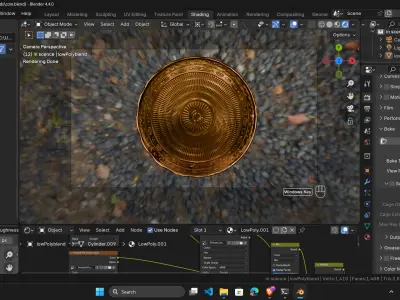 Silver Copper and Gold Coin Low-poly 3D model