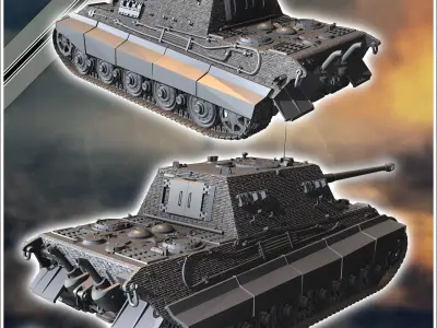 Jagdpanzer VI Jagdtiger 88mm Pak 433 - Germany Eastern Western F 3D print model