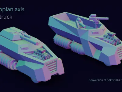 Dystopian APC truck 3D print model
