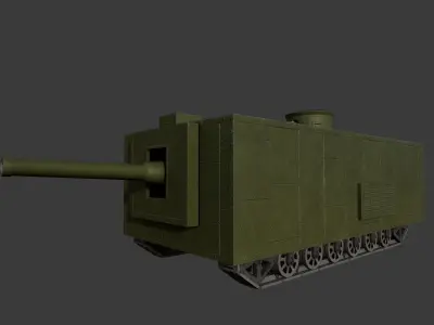 Tank Project by Mendeleev Low-poly 3D model